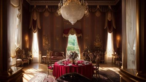 Premium AI Image | The dining room at the royal palace.