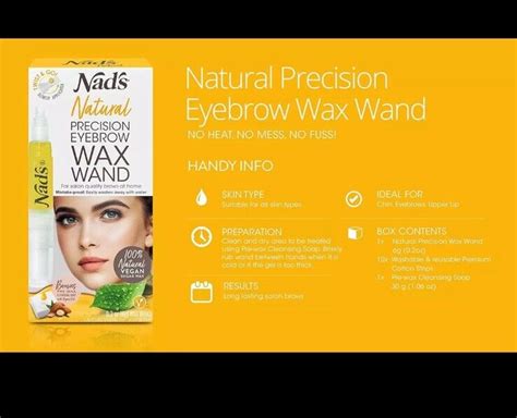 Nads Eyebrow Shaper Wax Kit Natural All Skin Types Facial Hair