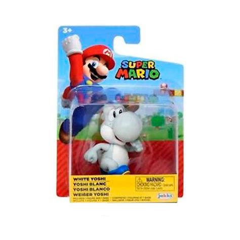 Mini Figura Super Mario Candide Yoshi Branco Pequenos Travessos