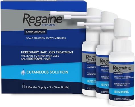 Regaine For Men Extra Strength Scalp Solution Triple Pack 3 X 60ml