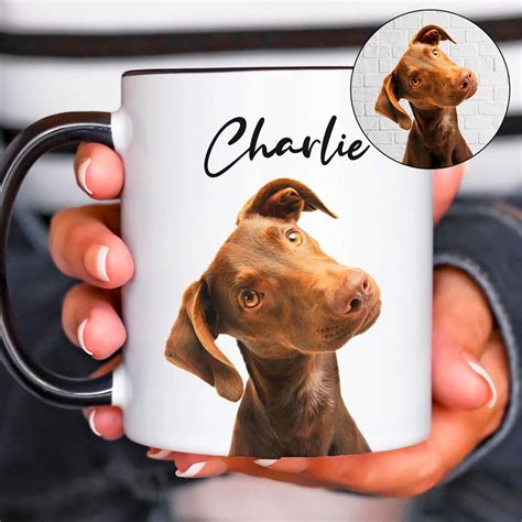 Custom Pet Portrait Mug Custom Pet Portrait T Custom Dog Etsy