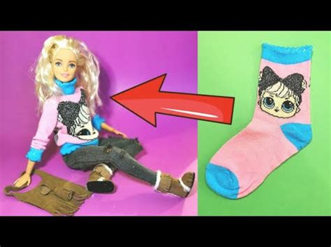 How To Make Barbie Clothes With Socks Diy Barbie Shoes And More