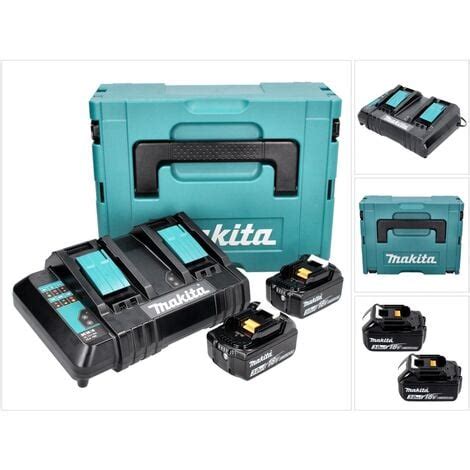 Makita Power Source Kit 18 V Mit 2x BL 1830 B 3 0 Ah Akku 197599 5