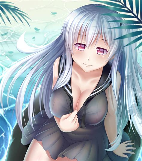 Sfondi Illustrazione Capelli Lunghi Anime Girls Acqua Cartone