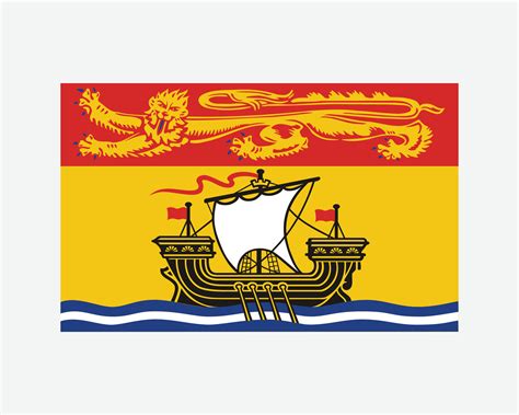 New Brunswick Canada Province Flag. Flag of NB, CA isolated on white background. Canadian ...