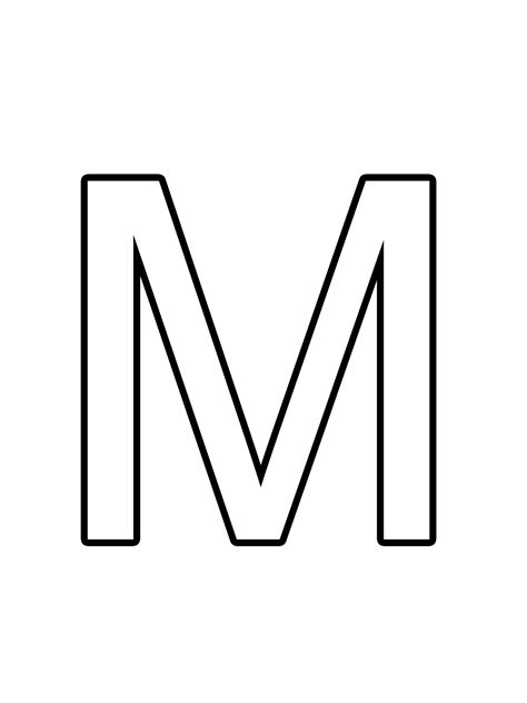 Free Letter M Outline Download Free Letter M Outline Png Images Free ...