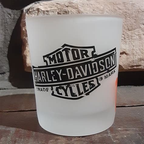 Harley Davidson Accents Harleydavidson Motor Cycles Frosted Glass Collect Poshmark