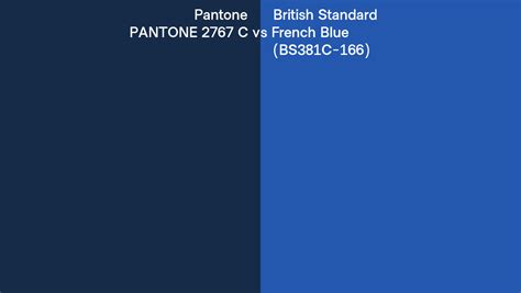 Pantone 2767 C Vs British Standard French Blue BS381C 166 Side By