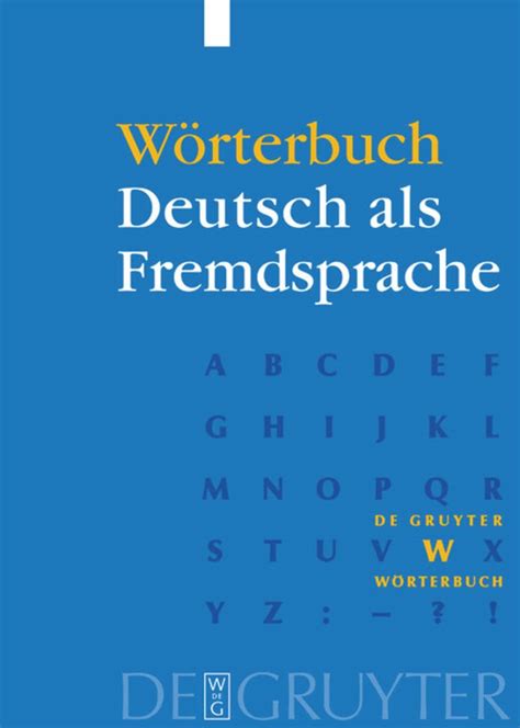 W Rterbuch Deutsch Als Fremdsprache