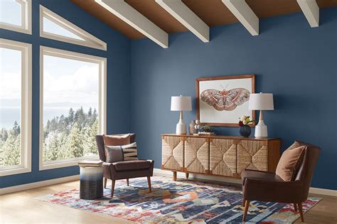 Sherwin Williams Distance Home Eco Friendly Paint Living Room Decor