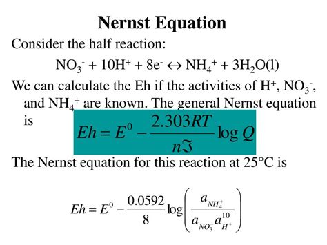 Ppt Nernst Equation Powerpoint Presentation Free Download Id3432521