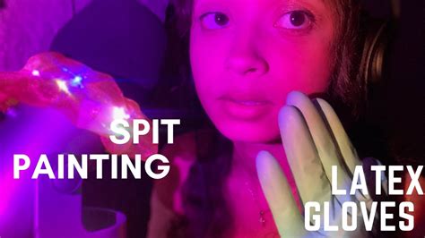 Asmr Spit Painting With Latex Gloves 🧤 🎨 Youtube