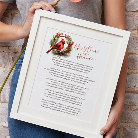 Printable Christmas In Heaven Poem With Jesus This Year Etsy Australia