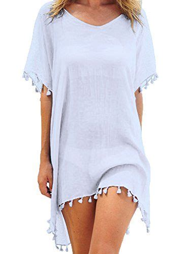 Adreamly Womens Stylish Chiffon Tassel Kaftan Swimsuit Beachwear Cover