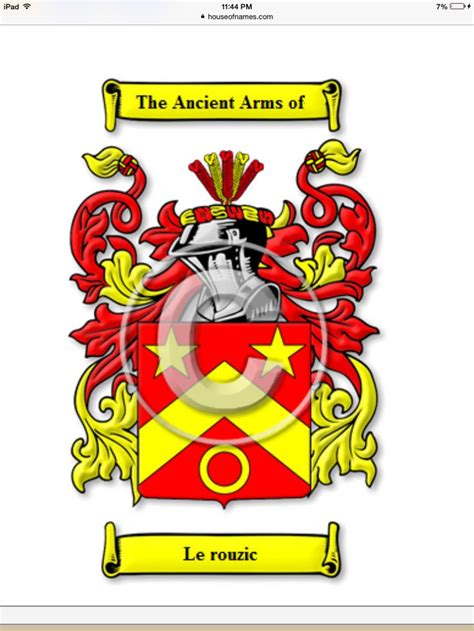 The Le Rouzic Family Crest | Family crest, Artwork, Arms