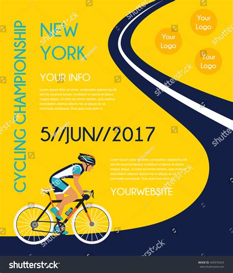 Cycling Competition Race Poster Stock Vector Shutterstock