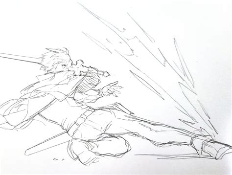 Anime Sword Fight Drawing