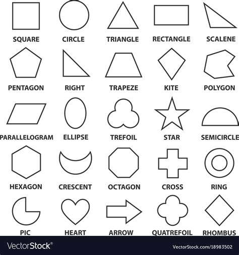 Basic Geometric Shapes Royalty Free Vector Image