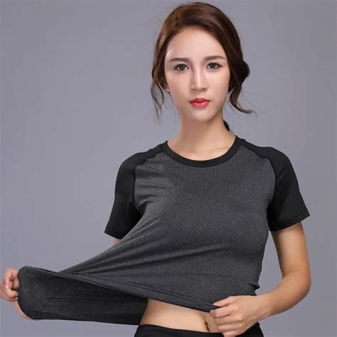 Women Yoga Shirt For Fitness Running Sports T Shirt Gym Quick Dry Sweat Breathable Exercises