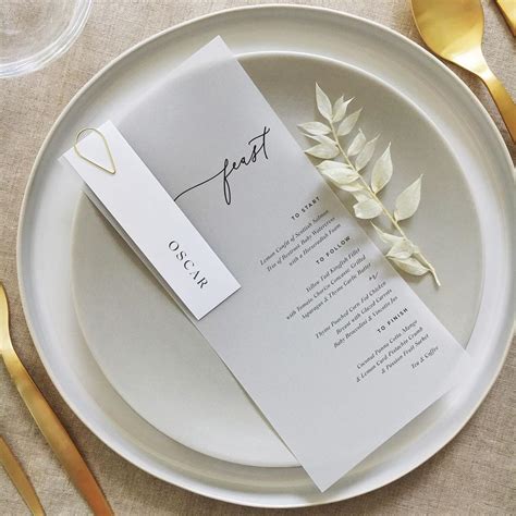 Personalised Wedding Menus Artofit