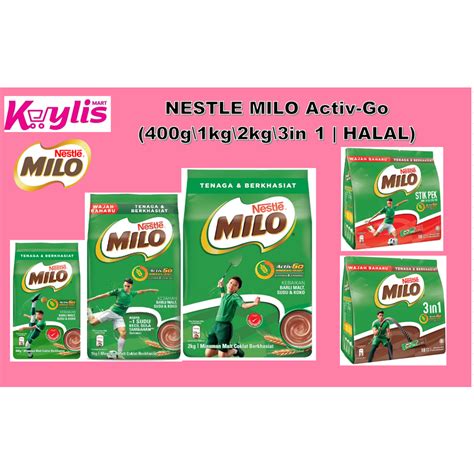 Nestle Milo Activ Go G Kg Kg In Halal Shopee Malaysia