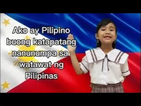 PANUNUMPA NG KATAPATAN SA WATAWAT NG PILIPINAS YouTube