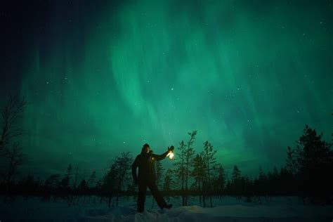 Northern Lights Hunting Photography In Rovaniemi Finland