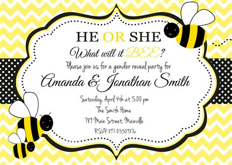 Bumble Bee Honey Bee Bumblebee Gender Reveal Party