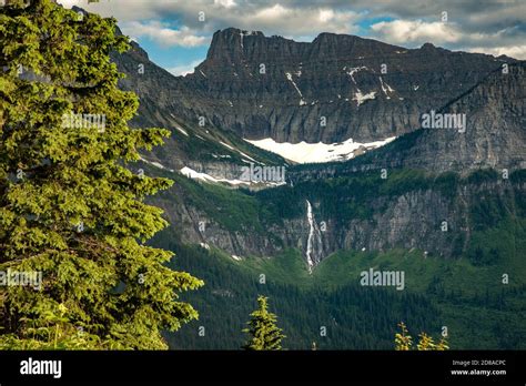 Bird Woman Falls in Glacier National Park, Kalispell, Montana USA Stock ...