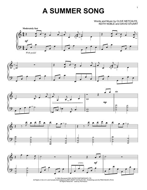 A Summer Song | Sheet Music Direct