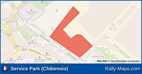 Service Park Châtenois stage map Rallye Régional Mouzon Frézelle