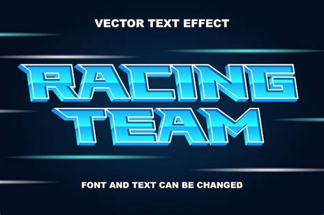 Racing Team Blue Speed Racer D Mod Le De Style De Police D Effet De