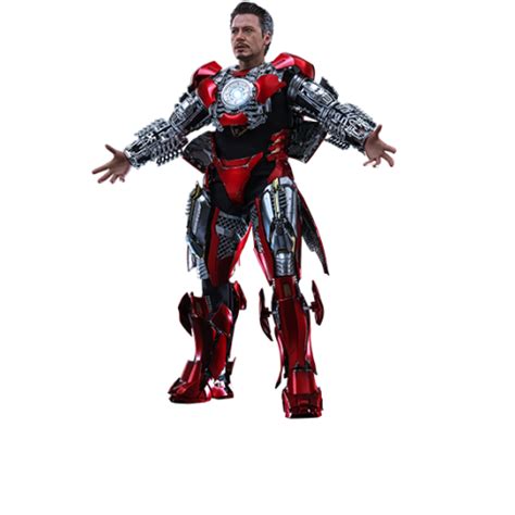 ειδώλιο Hot Toys MMS718B Marvel Comics Iron Man Tony Stark Mark 7 Suit Up Version Bonus