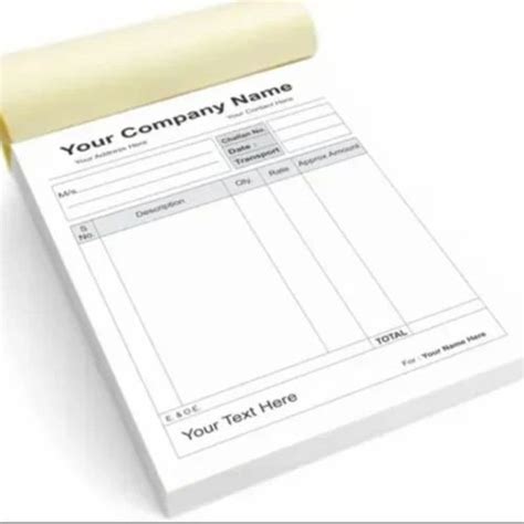 Receipt Book Printing At Rs 210 Piece In New Delhi ID 2850477731148