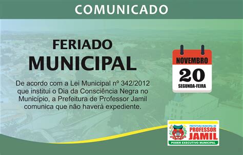 Feriado Municipal Prefeitura De Professor Jamil