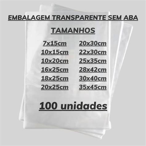 Un Saco Transparente Sem Aba Pl Stico Cristal Embalagem Roupa