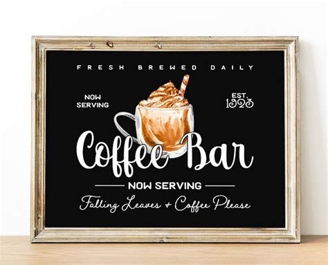 Free Printable Farmhouse Coffee Bar Sign The Cottage Market