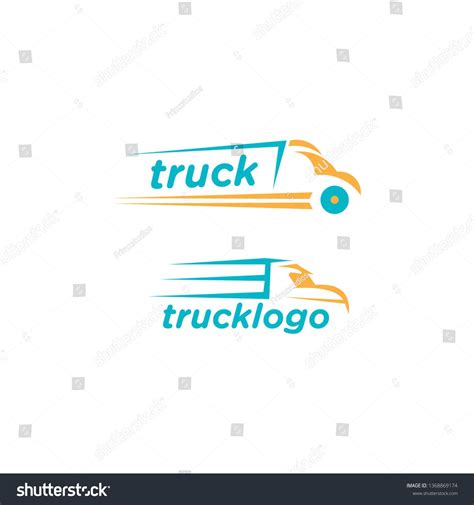 truck logo on blue and orange color - clip art vector #Ad , #Ad, #blue#orange#truck#logo