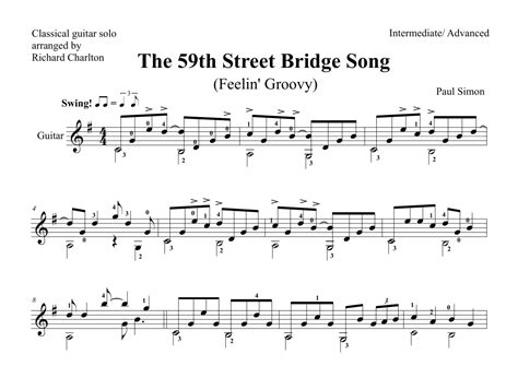 The Th Street Bridge Song Feelin Groovy Arr Richard Charlton By