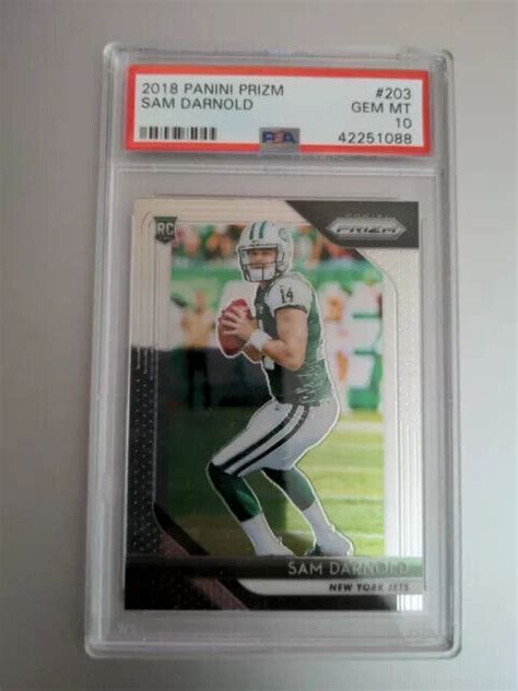 Panini Prizm Sam Darnold New York Jets Rc Rookie Psa Gem