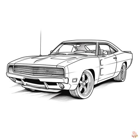 Printable Dodge Charger Coloring Pages Free For Kids And Adults