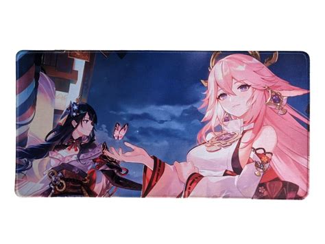 Genshin Impact Big Mousepad Deskpad Raiden Shogun Yae Miko