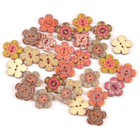 Boutons Color S Boutons R Tro En Bois Pour Couture Artisanale Boutons