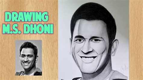 How To Draw Ms Dhonidrawing Ms Dhoni Facerealisitc Drawing Of