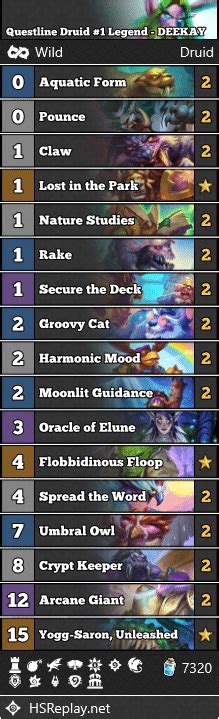 Questline Druid 1 Legend DEEKAY Hearthstone Wild Decks