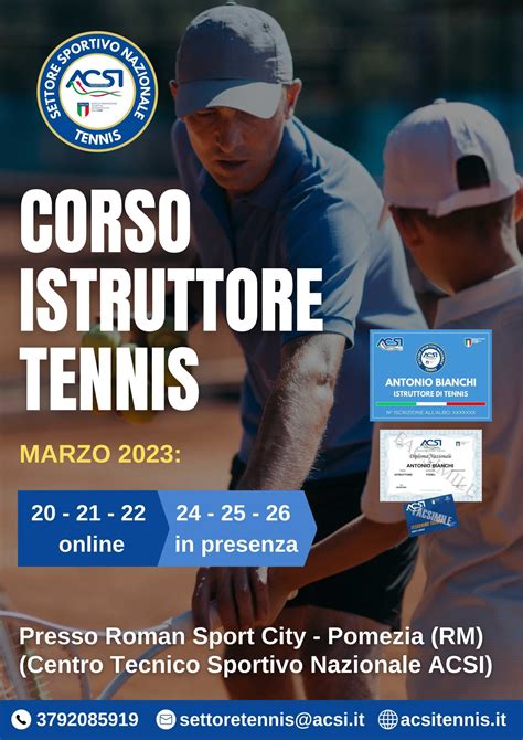 Acsi Tennis E Padel Formazione Tennis Diventa Istruttore Di Tennis