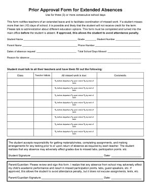 Fillable Online Provohigh Provo Prior Approval Form For Extended