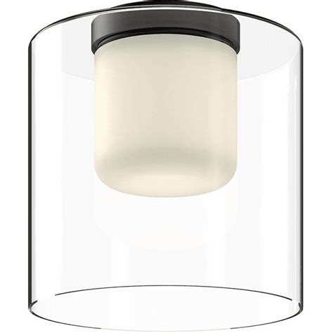 Kuzco Fm Bk Cl Birch Contemporary Black Led Flush Lighting