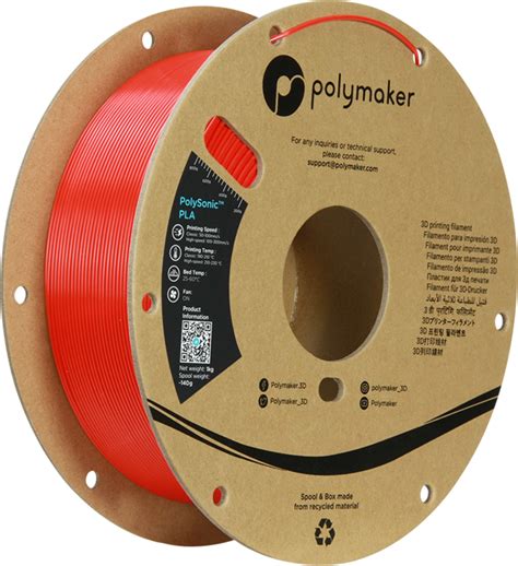 Polymaker Polysonic Pla Red Djake Switzerland