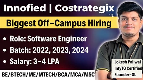 Innofied Biggest Hiring 2023 2024 Costrategix Hiring 2022 2023 BE